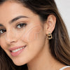 Arete Dormilona 02.196.0120 Oro Laminado, Diseño de Hueco, Pulido, Tono Dorado