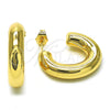 Argolla Pequeña 02.163.0311.25 Oro Laminado, Diseño de Hueco, Pulido, Tono Dorado