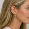Argolla Pequeña 02.163.0312.25 Oro Laminado, Diseño de Hueco, Pulido, Tono Dorado