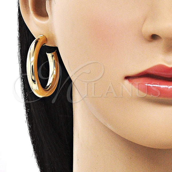 Argolla Mediana 02.163.0312.40 Oro Laminado, Pulido, Tono Dorado