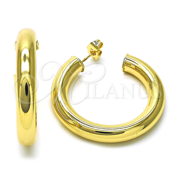 Argolla Mediana 02.163.0312.40 Oro Laminado, Pulido, Tono Dorado