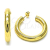 Argolla Mediana 02.163.0312.40 Oro Laminado, Pulido, Tono Dorado