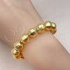 Pulsera Bolo Ajustable 03.368.0096.11 Oro Laminado, Diseño de Bola y Disco, con Blanca Zirconia Cubica, Diamantado, Tono Dorado (12 MM Thickness, 11 Inches Length)