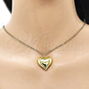 Dije Elegante 05.368.0001 Oro Laminado, Diseño de Corazón, Pulido, Tono Dorado