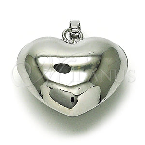 Dije Elegante 05.368.0003.1 Oro Laminado, Diseño de Corazón, Pulido, Rodinado