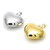 Dije Elegante 05.368.0003.1 Oro Laminado, Diseño de Corazón, Pulido, Rodinado