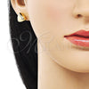 Arete Dormilona 02.342.0330 Oro Laminado, Pulido, Tono Dorado