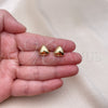 Arete Dormilona 02.342.0330 Oro Laminado, Pulido, Tono Dorado