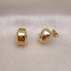 Arete Dormilona 02.342.0332 Oro Laminado, Pulido, Tono Dorado