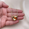 Collares con Dije 04.213.0310.18 Oro Laminado, Diseño de Corazón y Hueco, Pulido, Tono Dorado (01 MM Thickness, 18 Inches Length)