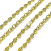 Gargantilla Elegante 03.213.0233.24 Oro Laminado, Diseño de Puff Mariner, Pulido, Tono Dorado (Grosor 04.5 MM, 24 Pulgadas de Largo)
