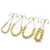 Pulsera Bolo Ajustable 03.368.0097 Oro Laminado, Diseño de Bola y Disco, con Blanca Zirconia Cubica, Diamantado, Tono Dorado (10 MM Thickness, 12 Inches Length)