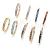 Argolla Huggie 02.210.0106.15.35 Oro Laminado, Diseño de Baguette, con Amatista Zirconia Cubica, Pulido, Tono Dorado