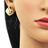 Arete Dormilona 02.195.0282 Oro Laminado, Pulido, Tono Dorado