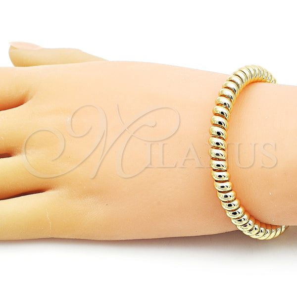 Aro Individual 07.170.0023 Oro Laminado, Diseño de Torcido y Espiral, Pulido, Tono Dorado (07 MM Thickness, One size fits all)