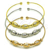 Aro Trio 07.170.0026 Oro Laminado, Diseño de Bola y Disco, Diamantado, Tres Tonos (01 MM Thickness, One size fits all)