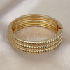 Aro Individual 07.307.0028.04 Oro Laminado, Diseño de Torcido, Diamantado, Tono Dorado (18 MM Thickness, Size 4 (2.25 Diameter))