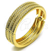 Aro Individual 07.307.0028.04 Oro Laminado, Diseño de Torcido, Diamantado, Tono Dorado (18 MM Thickness, Size 4 (2.25 Diameter))