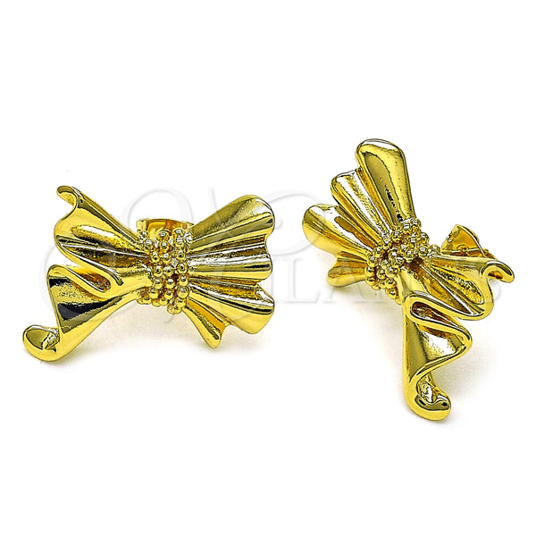 Arete Dormilona 02.341.0193 Oro Laminado, Diseño de Arco, Pulido, Tono Dorado