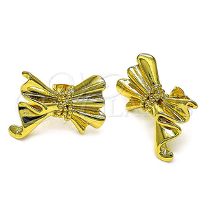 Arete Dormilona 02.341.0193 Oro Laminado, Diseño de Arco, Pulido, Tono Dorado