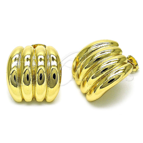 Arete Dormilona 02.213.0661 Oro Laminado, Pulido, Tono Dorado