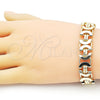 Pulsera Elegante 03.331.0237.09 Oro Laminado, Pulido, Tono Dorado (14 MM Thickness, 9 Inches Length)