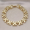 Pulsera Elegante 03.331.0237.09 Oro Laminado, Pulido, Tono Dorado (14 MM Thickness, 9 Inches Length)