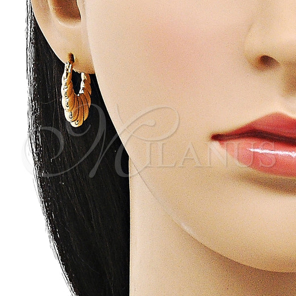 Argolla Pequeña 02.195.0284.18 Oro Laminado, Pulido, Tono Dorado