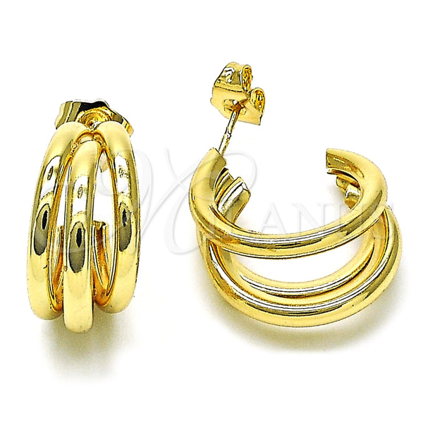 Argolla Pequeña 02.196.0153.20 Oro Laminado, Diseño de Hueco, Pulido, Tono Dorado