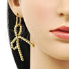 Arete Colgante 02.341.0194.1 Oro Laminado, Diseño de Arco y Corazón, Pulido, Tono Dorado