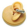 Earcuff 02.163.0306.1.25 Rodio Laminado, Diseño de Hueco, Diamantado, Rodinado