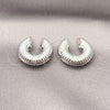 Earcuff 02.163.0306.1.25 Rodio Laminado, Diseño de Hueco, Diamantado, Rodinado