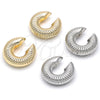 Earcuff 02.163.0306.1.25 Rodio Laminado, Diseño de Hueco, Diamantado, Rodinado