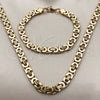 Collar y Pulsera 06.116.0057.22 Acero Inoxidable, Pulido, Tono Dorado