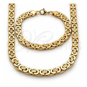 Collar y Pulsera 06.116.0057.22 Acero Inoxidable, Pulido, Tono Dorado