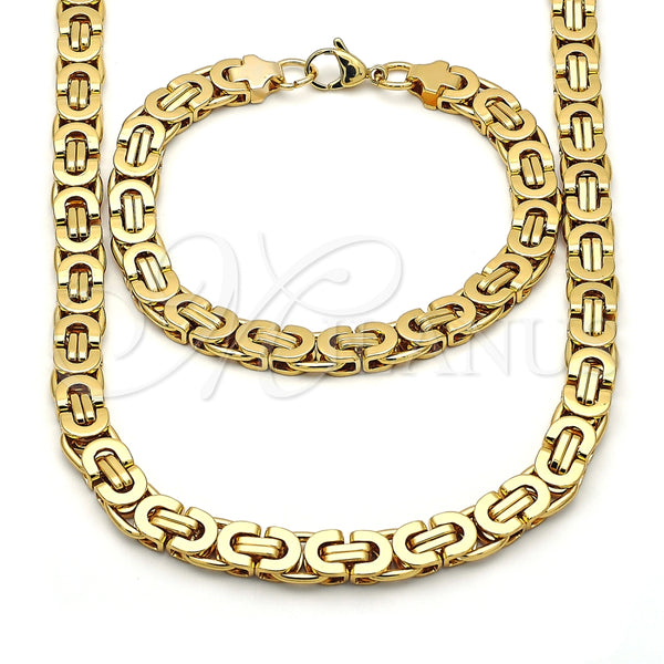 Collar y Pulsera 06.116.0057.22 Acero Inoxidable, Pulido, Tono Dorado