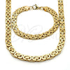 Collar y Pulsera 06.116.0057.22 Acero Inoxidable, Pulido, Tono Dorado