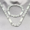 Collar y Pulsera 06.363.0057.24 Acero Inoxidable, Pulido, Tono Plateado