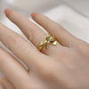 Anillo Elegante 01.341.0142 Oro Laminado, Diseño de Arco, Pulido, Tono Dorado (One size fits all)
