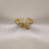 Anillo Elegante 01.341.0142 Oro Laminado, Diseño de Arco, Pulido, Tono Dorado (One size fits all)