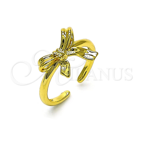 Anillo Elegante 01.341.0142 Oro Laminado, Diseño de Arco, Pulido, Tono Dorado (One size fits all)