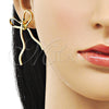 Arete Dormilona 02.213.0664 Oro Laminado, Diseño de Arco, Pulido, Tono Dorado