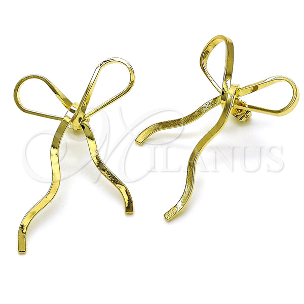Arete Dormilona 02.213.0664 Oro Laminado, Diseño de Arco, Pulido, Tono Dorado