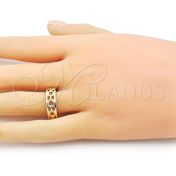 Anillo Elegante 01.213.0064 Oro Laminado, Diseño de Rolo, Pulido, Tono Dorado (One size fits all)