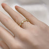 Anillo Elegante 01.213.0065 Oro Laminado, Diamantado, Tono Dorado (One size fits all)