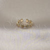 Anillo Elegante 01.213.0065 Oro Laminado, Diamantado, Tono Dorado (One size fits all)
