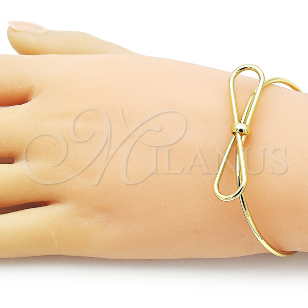 Aro Individual 07.341.0059 Oro Laminado, Diseño de Arco, Pulido, Tono Dorado (02 MM Thickness, One size fits all)