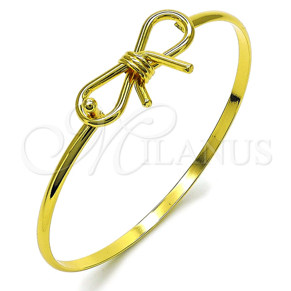 Aro Individual 07.341.0061.04 Oro Laminado, Diseño de Arco, Pulido, Tono Dorado (03 MM Thickness, Size 4 (2.25 Diameter))