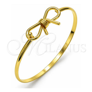 Aro Individual 07.341.0061.04 Oro Laminado, Diseño de Arco, Pulido, Tono Dorado (Grosor 03 MM, Talla 4 (2,25 de Diámetro))