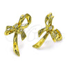Arete Dormilona 02.341.0205 Oro Laminado, Diseño de Arco, Pulido, Tono Dorado